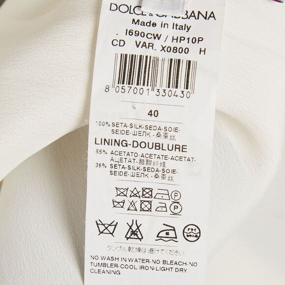 Dolce & Gabbana Napoli White Polka Dots Print Organza Shift Short Dress S - Picture 5 of 7